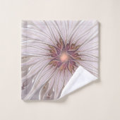 フローラファンタジー、抽象芸術モダンパステルフラワー バスタオルセット (ウォッシュタオル)