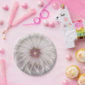 フローラファンタジー、抽象芸術モダンパステルフラワー ペーパープレート (パーティー)