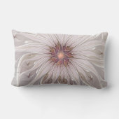 フローラファンタジー、抽象芸術モダンパステルフラワー ランバークッション (裏面)