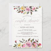 フローラファンタジー|水彩モダンカップルシャワー 招待状 (正面)