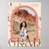 フローラファンタジー:Boho Chic Arch Frame卒業 ポスター (正面)