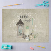 フローラファームハウスランタンエフェメラウッドデクページ 薄葉紙 (クラフト)