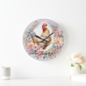 フローラファームハウスロースターウォールクロック ラージ壁時計 (ホーム)