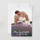 フローラファームブーツ素朴カントリーウェディング写真 セーブザデート (裏面)