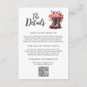 フローラファームブーツ素朴カントリーウェディング詳細 エンクロージャーカード (正面)
