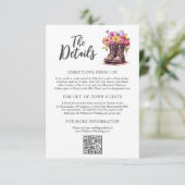 フローラファームブーツ素朴カントリーウェディング詳細 エンクロージャーカード (スタンド正面)