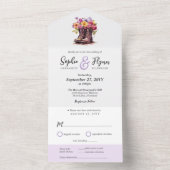 フローラファームブーツ素朴カントリーバ結婚ーン オールインワン招待状 (内側)