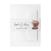 フローラファームブーツ素朴カントリーバ結婚ーン 招待状ベリーバンド (正面例)