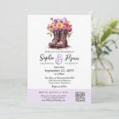 フローラファームブ素朴ーツ結婚バーンズコンボRSVP + 招待状 (スタンド正面)