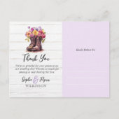 フローラファームブ素朴ー結婚ツのサンキューカード ポストカード (正面)