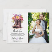 フローラファームブ素朴ー結婚ツのサンキューカード 招待状 (正面)