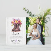 フローラファームブ素朴ー結婚ツのサンキューカード 招待状 (スタンド正面)