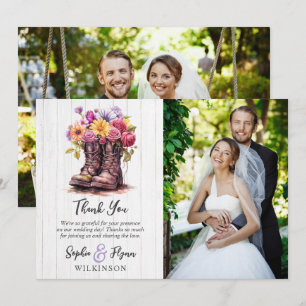 フローラファームブ素朴ー結婚ツのサンキューカード 招待状