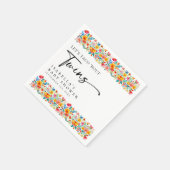 フローラフィエスタタコツインズベビーシャワー スタンダードカクテルナプキン (角)