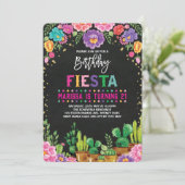 フローラフィエスタバースデーパーティメキシコフラワー招待状 招待状 (スタンド正面)