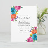 フローラフィエスタブライダルまたはベビーシャワーbyメール 招待状 (スタンド正面)