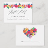 フローラフィエスタブライダルシャワーラッフルチケット エンクロージャーカード (正面/裏面)