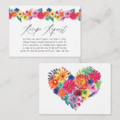 フローラフィエスタブライダルシャワーレシピ要求 エンクロージャーカード (正面/裏面)