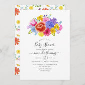 フローラフィエスタベビーシャワー 招待状 (正面/裏面)