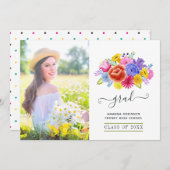 フローラフィエスタ卒業写真 案内状 (正面/裏面)