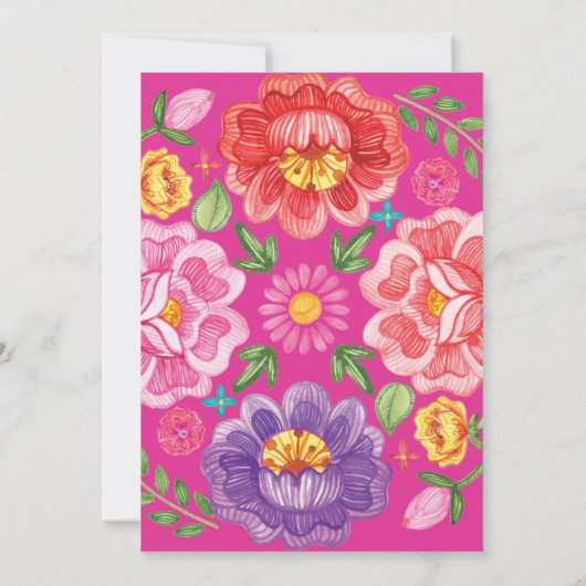 フローラフィエスタ40&素晴らしい女性40歳誕生日 招待状 (裏面)