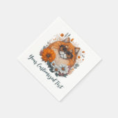 フローラフィン:ペルシャ猫の開花園 スタンダードカクテルナプキン (角)