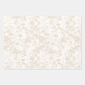 フローラフィールド(アイボリー – シャンパン) ラッピングペーパーシート (正面)