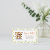 フローラフイルス赤ちゃんシャワーおむつラッフル エンクロージャーカード (スタンド正面)