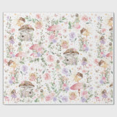 フローラフェアリーお洒落ガーデンティーパーティー誕生日 ラッピングペーパー (フラット)