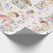 フローラフェアリーお洒落ガーデンティーパーティー誕生日 ラッピングペーパー (角)