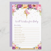 フローラフェアリーが赤ちゃんシャワーゲームを望む (正面/裏面)