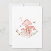 フローラフェアリーの最初の誕生日パーティーの招待 招待状 (裏面)