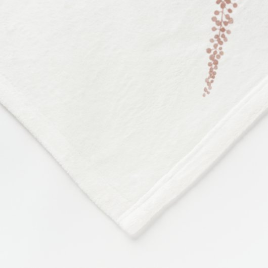 フローラフェアリーエレガントガーデンモノグラムガール子供部屋 フリースブランケット (角)