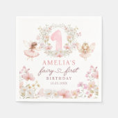 フローラフェアリーガーデン誕生日ナプキンス スタンダードカクテルナプキン (正面)