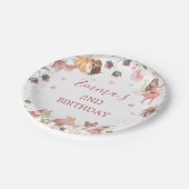 フローラフェアリーズガールズバースデーパーティ紙プレート ペーパープレート (アングル)