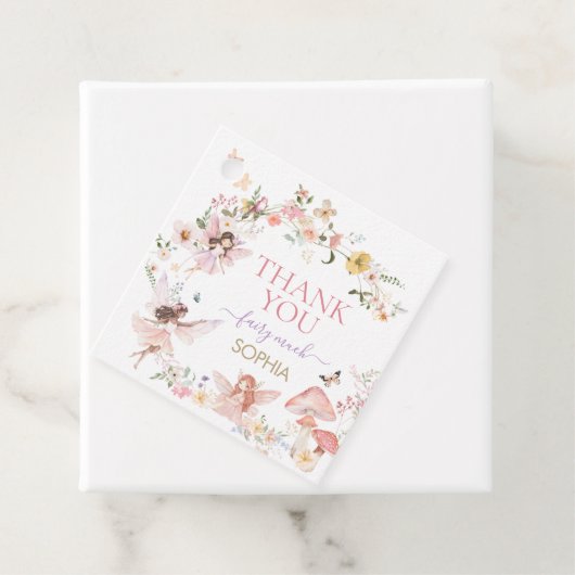 フローラフェアリーファースト誕生日パーティースクエア フェイバータグ (インサイチュ)