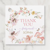 フローラフェアリーファースト誕生日パーティースクエア フェイバータグ (正面)