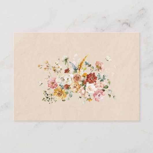 フローラフェアリープリンセスガーデンパーティーブックのためのベビー エンクロージャーカード (裏面)