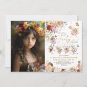 フローラフェアリープリンセス魅惑5thバースデーパーティー 招待状 (正面)