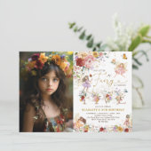 フローラフェアリープリンセス魅惑5thバースデーパーティー 招待状 (スタンド正面)