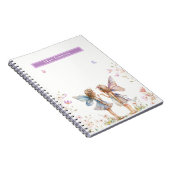 フローラフェアリー名前をカスタムするノート ノートブック (右側)