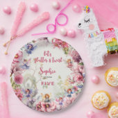 フローラフェアリー園子供の誕生日 ペーパープレート (パーティー)