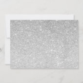 フローラフェアリー誕生日シルバーグリッター写真 招待状 (裏面)