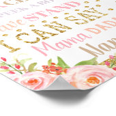 フローラフェアリー1st誕生日マイルストーン誕生統計ポー ポスター (角)