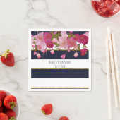 フローラフェイクと金ゴールドグリッターモダンブライダルシャワー スタンダードカクテルナプキン (インサイチュ)