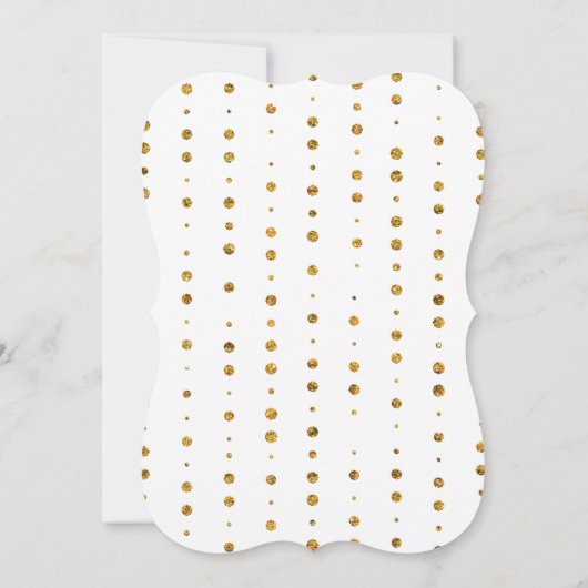 フローラフェイク金ゴールドグリッター紙吹雪卒業会 招待状 (裏面)