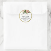 フローラフェイク金ゴールド美しいクリームビジネス ラウンドシール (バッグ)