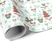フローラフェスティバルイラストレーションメリークリスマス ラッピングペーパー (ロールコーナー)