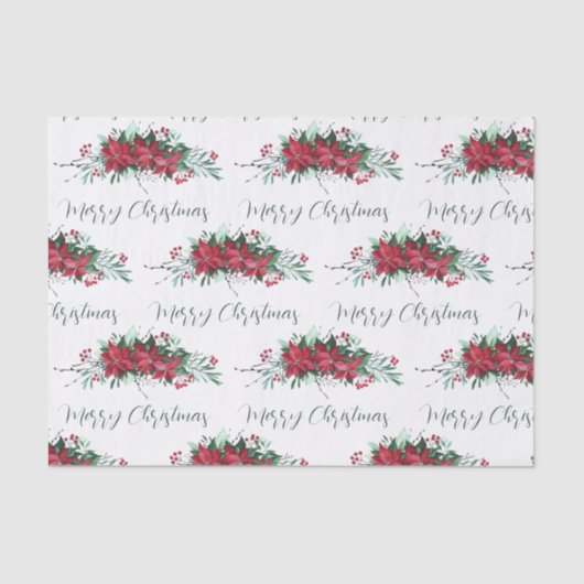 フローラフェスティバルポインセティアクリスマスホリデー 薄葉紙 (正面)