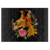 フローラフェニックスが燃えるような灰のファンタジーから上がる カッティングボード (正面)